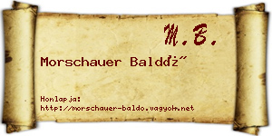 Morschauer Baldó névjegykártya